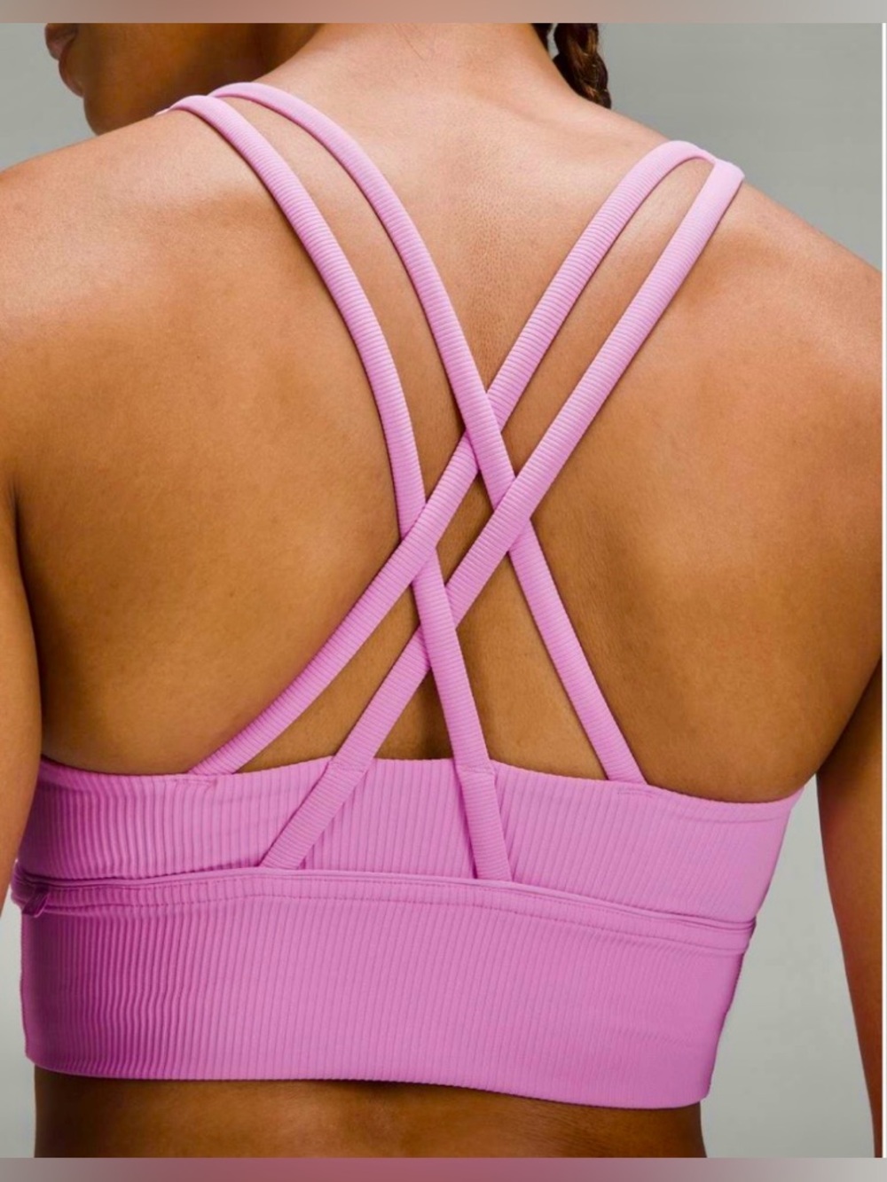 Lululemon Energy Longline Ribbed Bra *Medium Support Dahlia Mauve Size 4